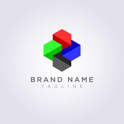 Design Geometry Abstract Logo Icons for You to Use vector