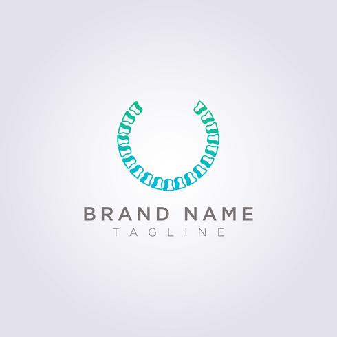 Circle bone logo design for your business or brand vector