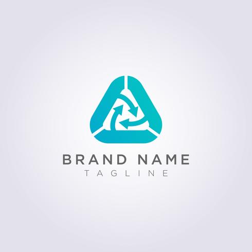 Recycle triangle logo design for your Business or Brand