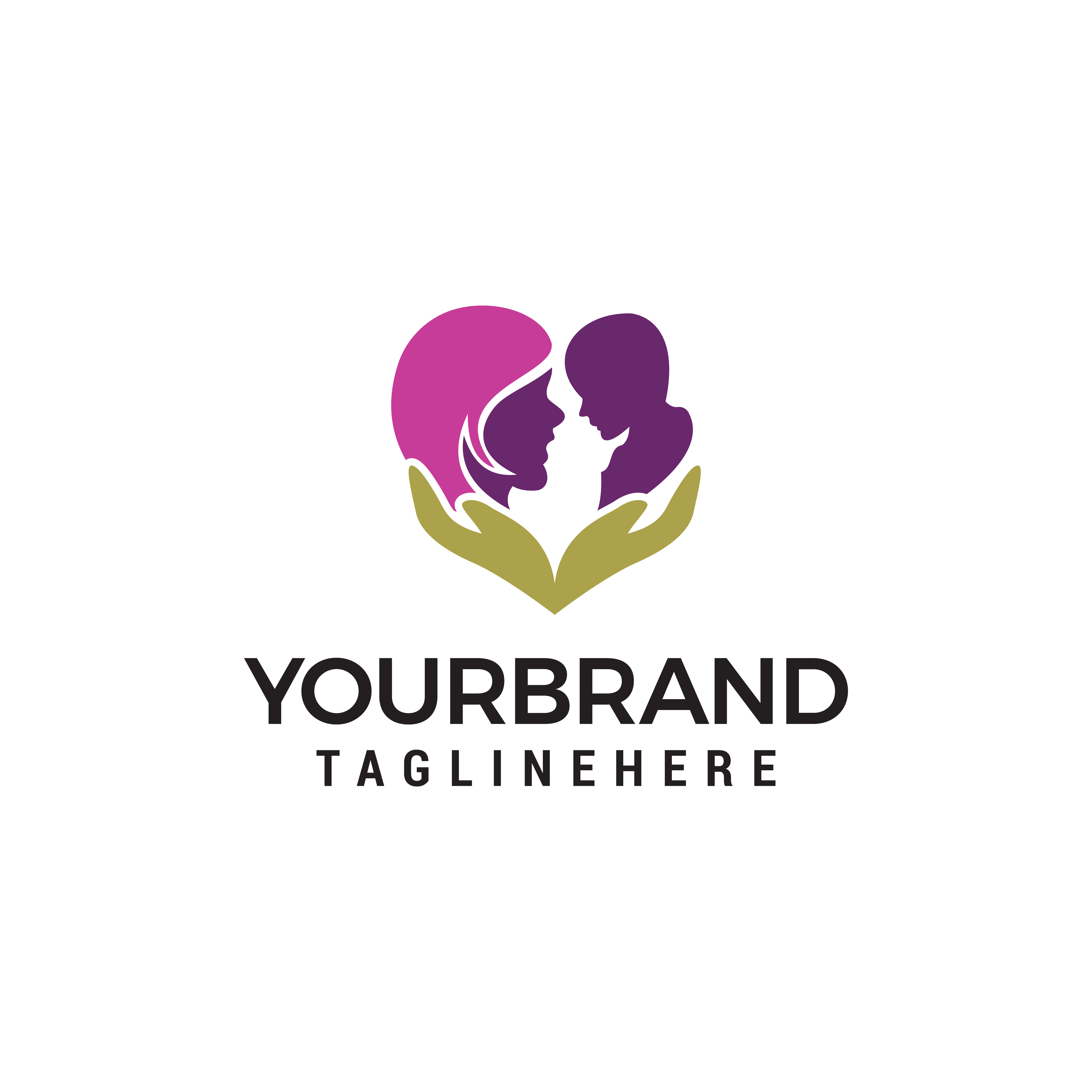 Download Mom baby care logo design concept template vector ...