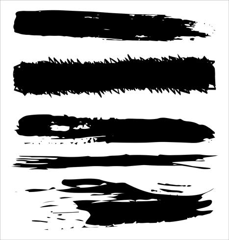 Brush strokes hand drawn vector illustration - Vector