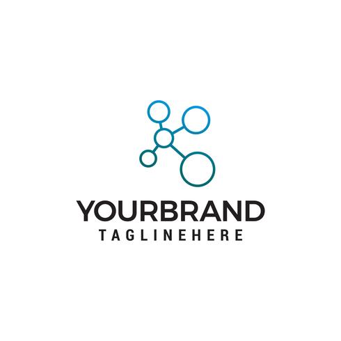 Circle connection logo design concept template vector