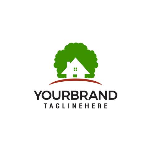 vector de plantilla de concepto de diseño de logotipo de casa ecológica