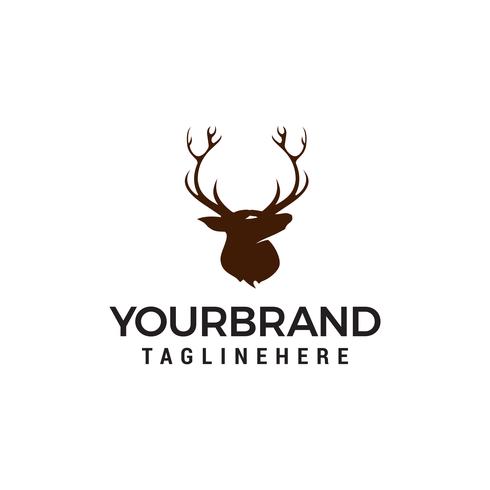 head deer logo design concept template vector