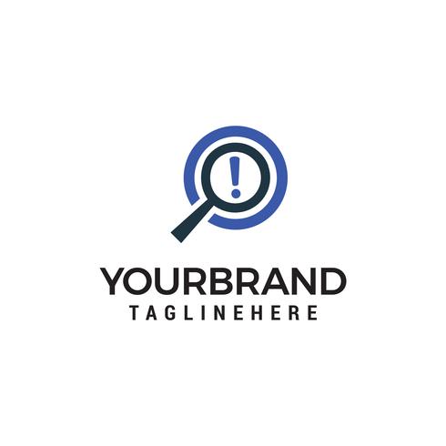 magnifer search logo design concept template vector