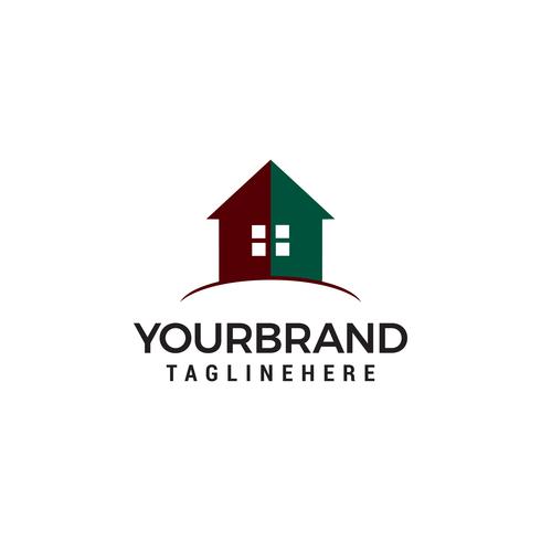 Diseño creativo de logos inmobiliarios. Diseño de logotipo de la casa. Icono de Vector de bienes raíces.