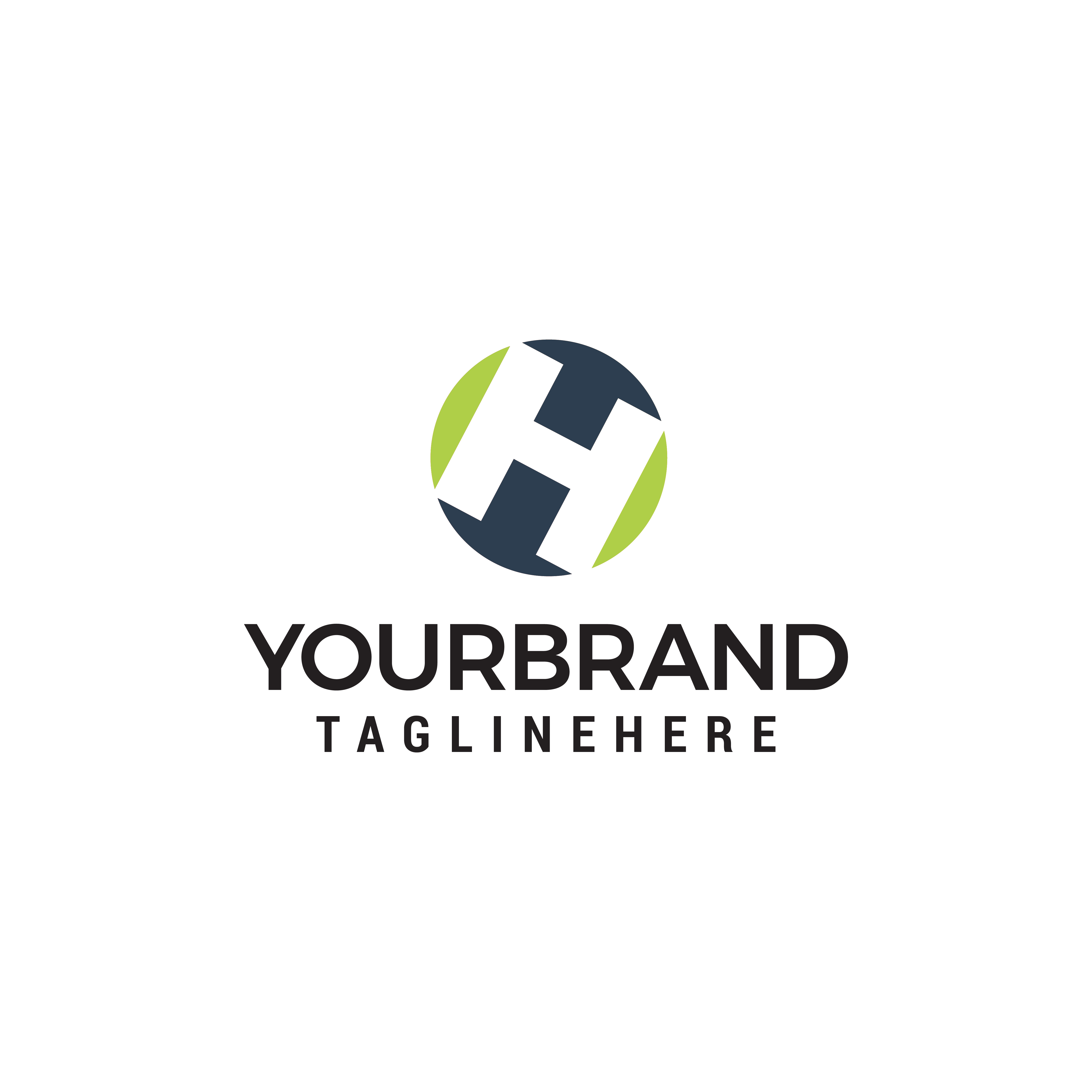 letter h Circle shape symbol logo technology design concept temp 590740 Vector Art at Vecteezy