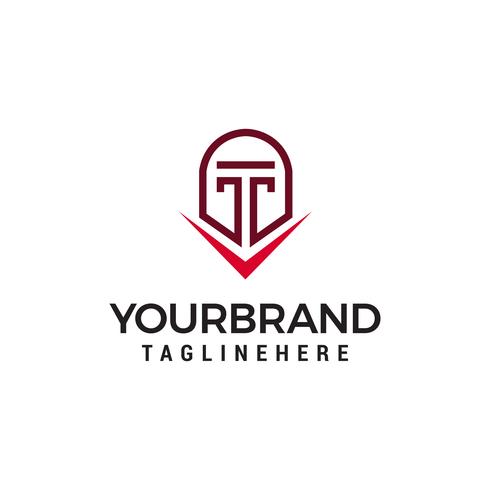 spartan helmet logo design concept template vector
