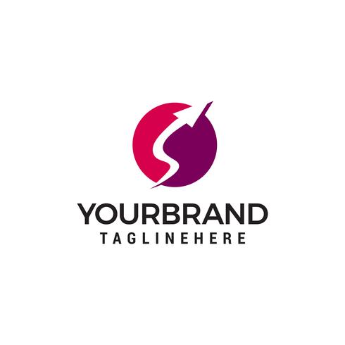 arrow logo design concept template vector