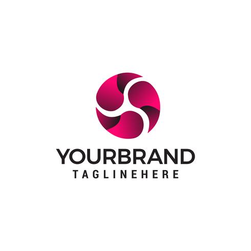 Energy rotates logo design concept template vector