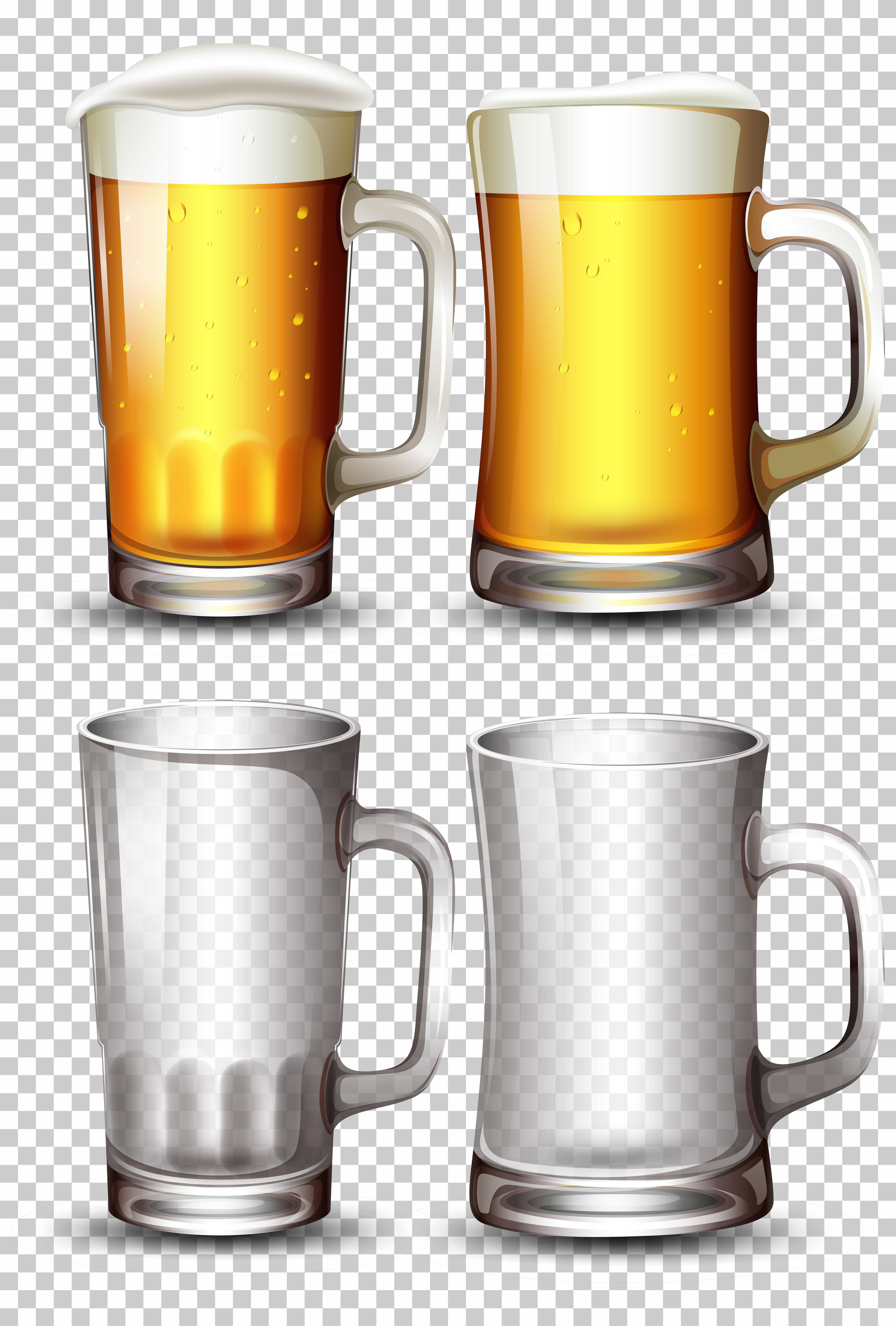 Set of beer glass 591035 Vector Art at Vecteezy