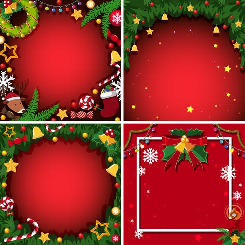 Four background with christmas theme