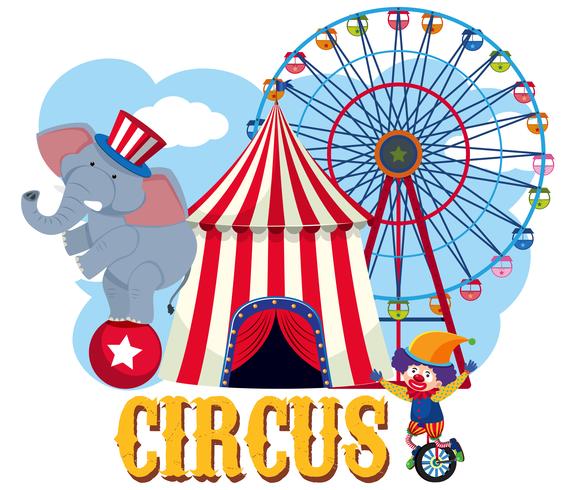 Circus Element on White Background vector