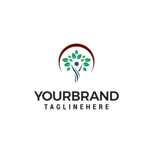 Human Leaf healthy Logo designs template vector