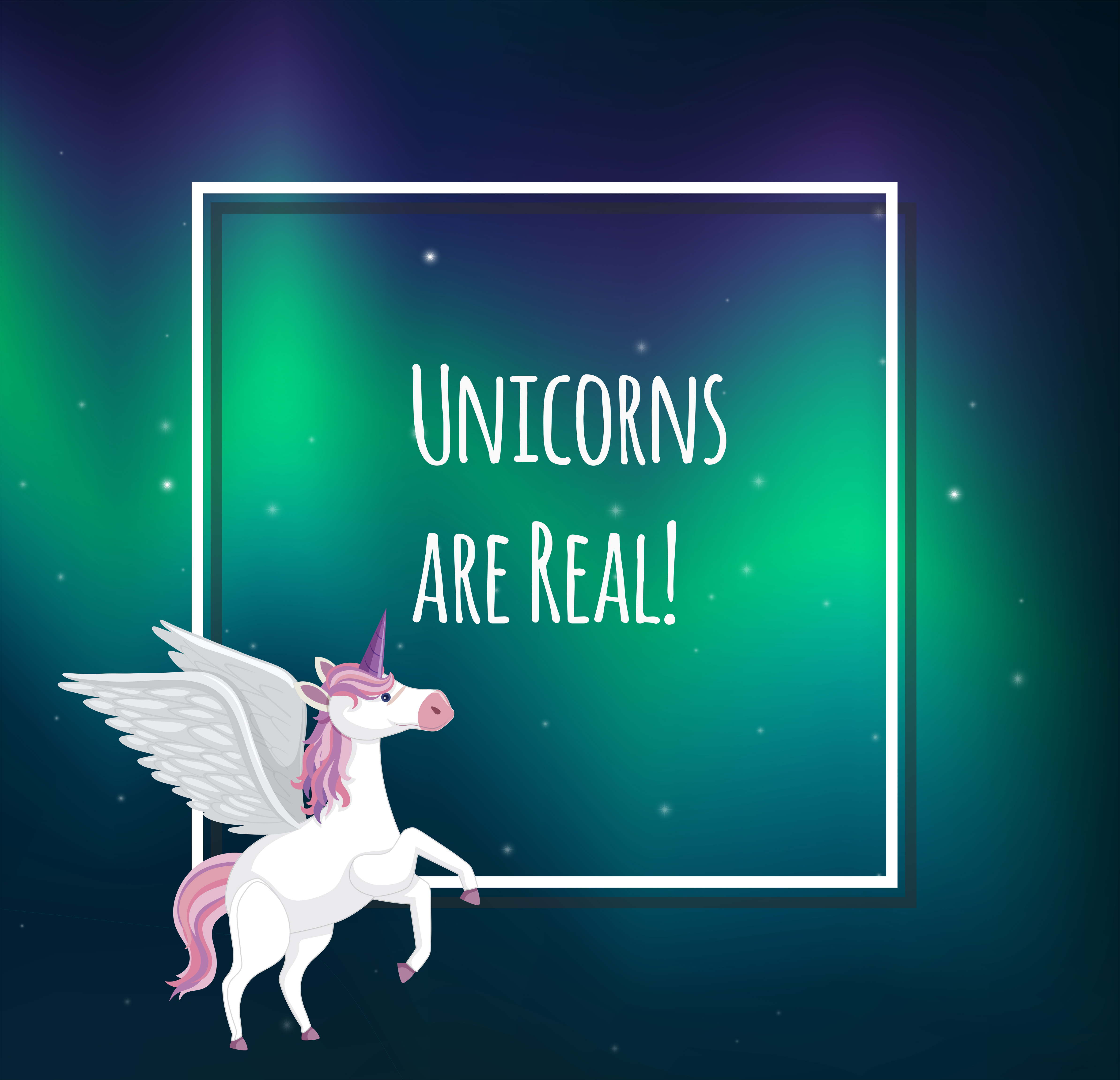 Cute Pastel Unicorn Text Template Download Free Vectors