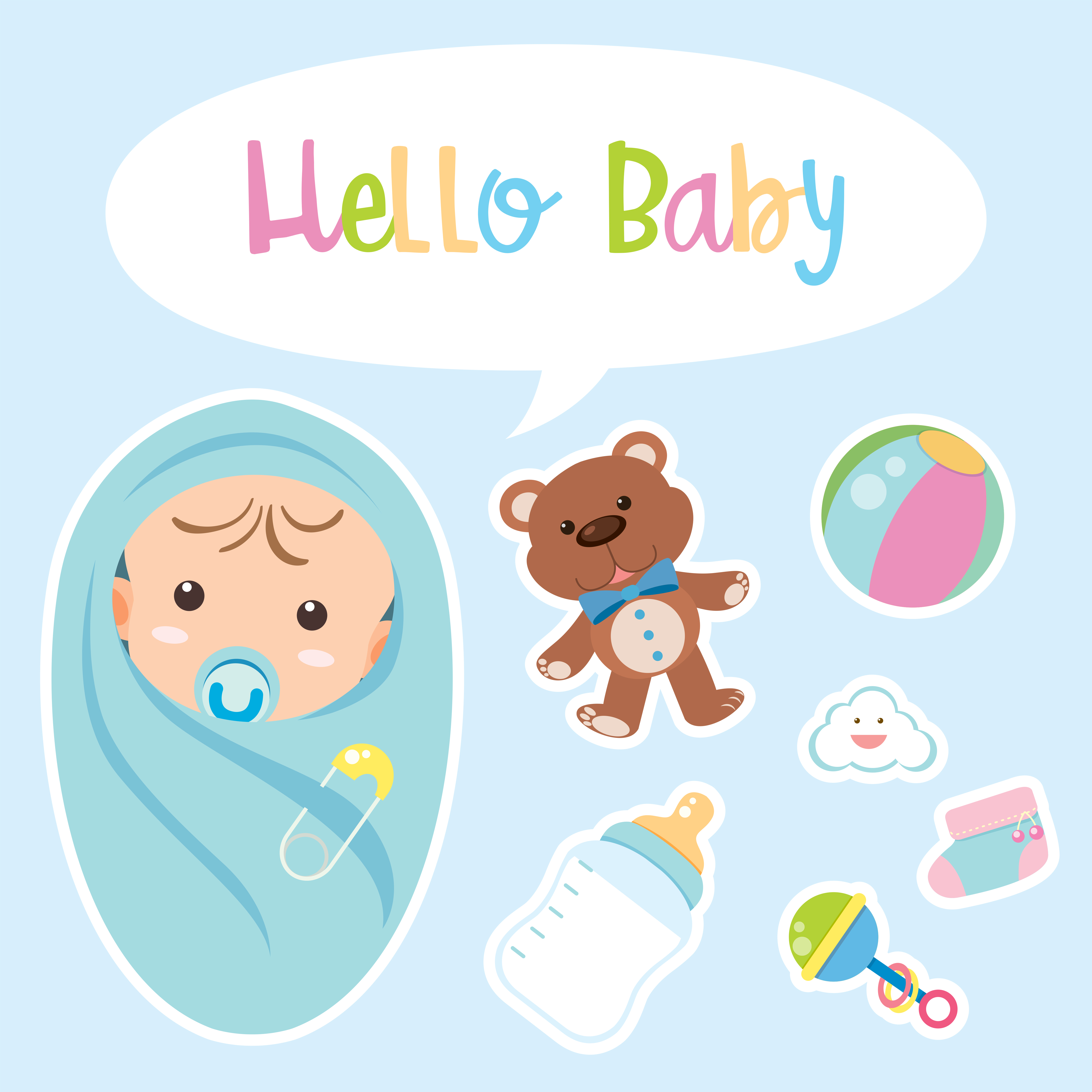 Download Poster design for baby boy 591301 Vector Art at Vecteezy