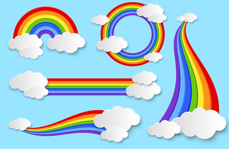 Different Rainbow in the Sky vector