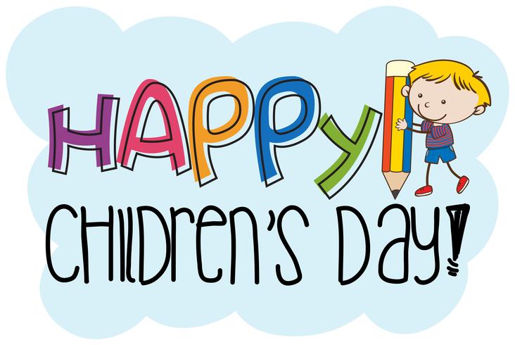 A children's day logo vector
