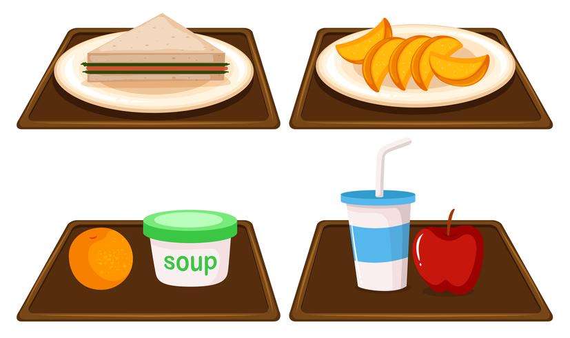 Set of breakfast meal vector