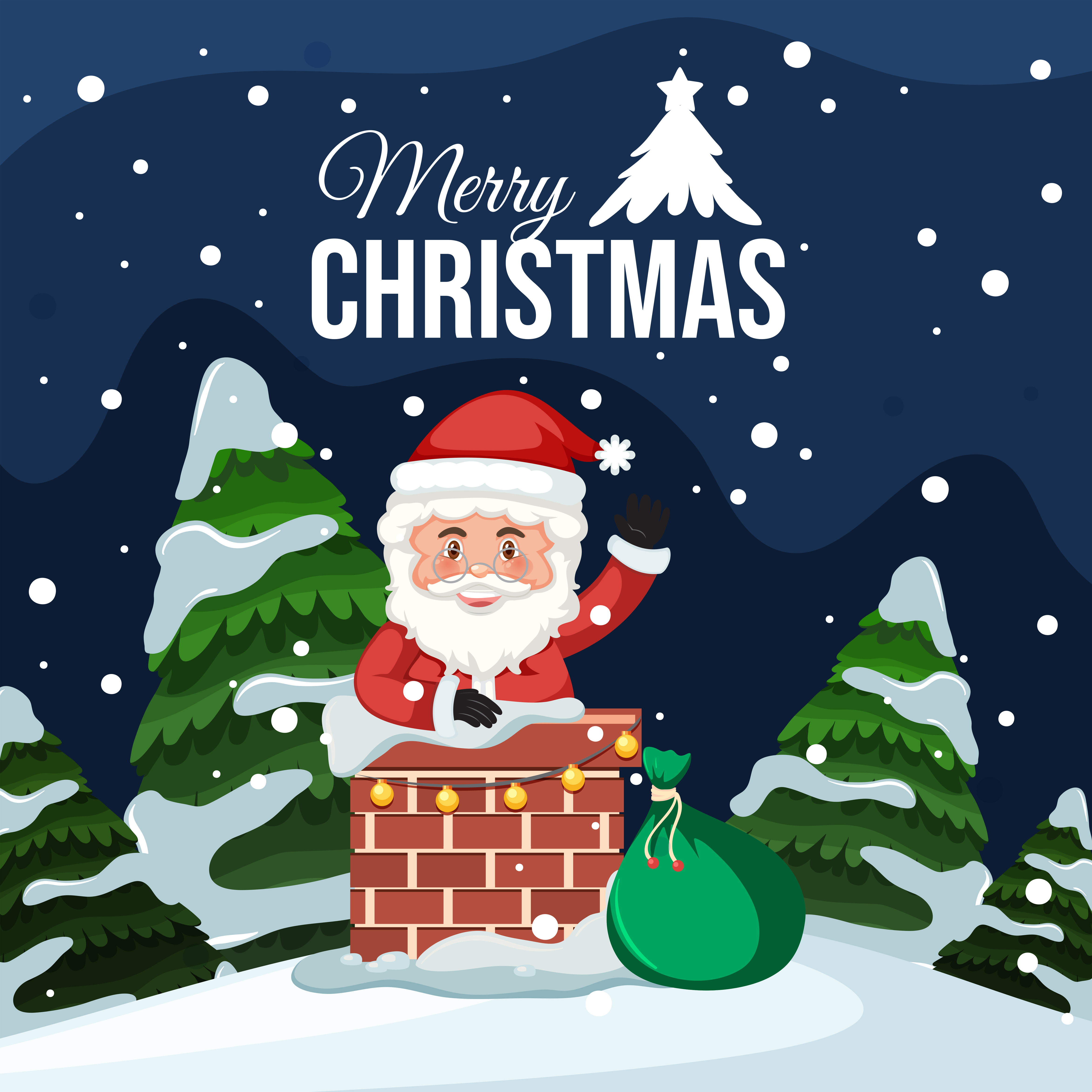 Merry Christmas santa card 591402 Vector Art at Vecteezy