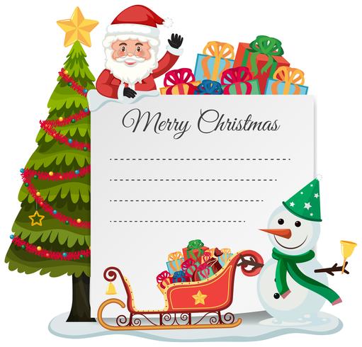 Merry christmas list concept vector