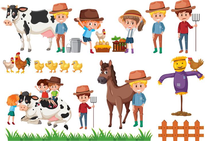Set of farmer element vector