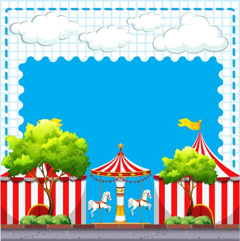 Scene from the circus at daytime vector