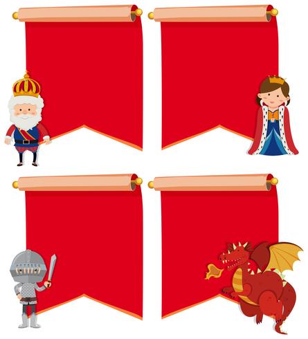 Set of medieval not template vector