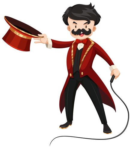 Ring master with whip vector