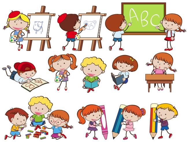 A Set of Student at School vector