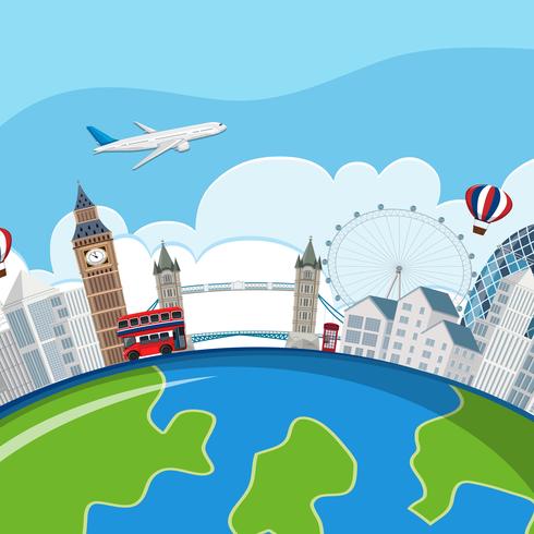 london landmarks planet concept vector