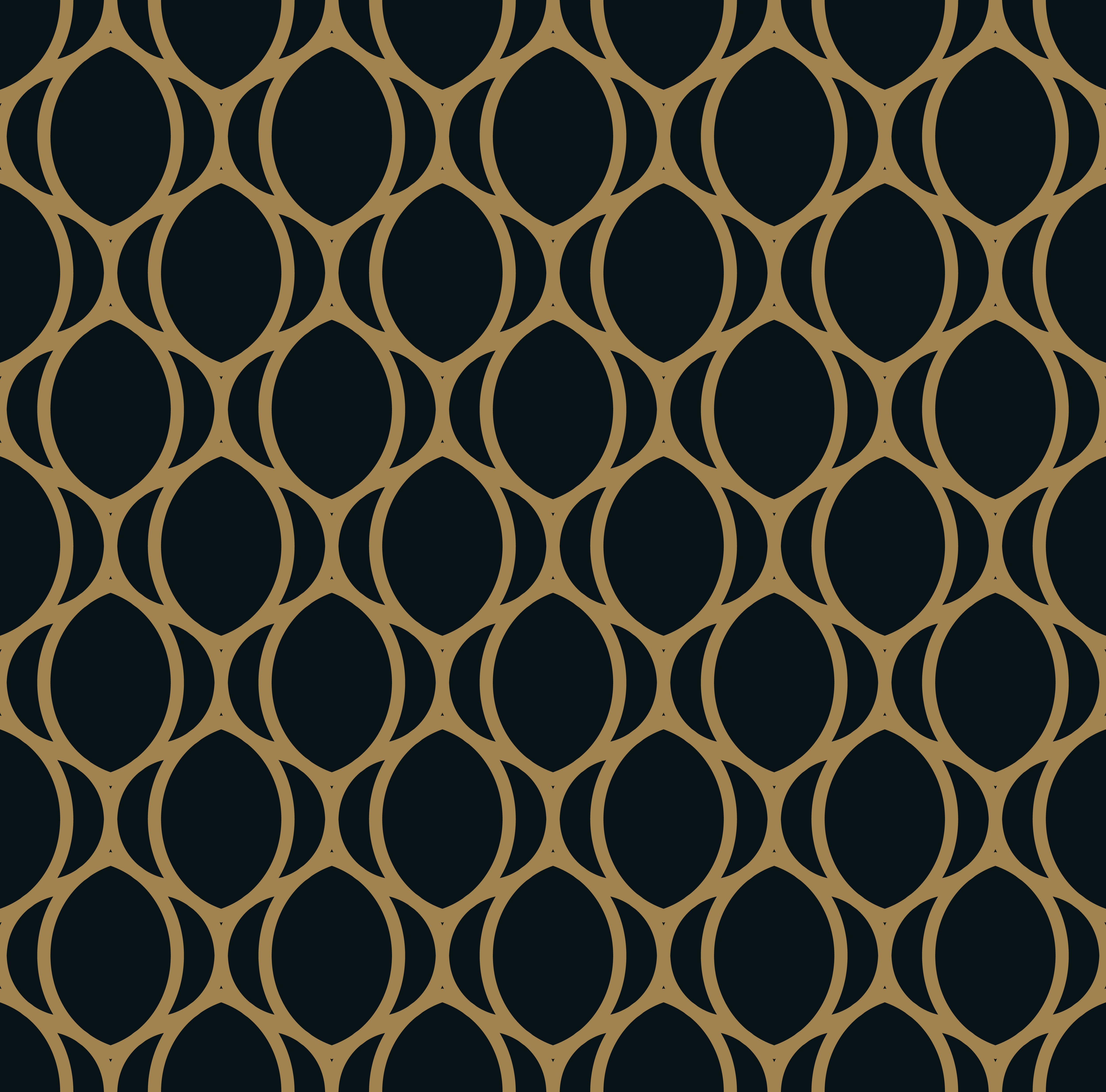Seamless linear pattern with crossing curved lines with gold col 592083