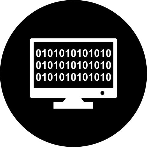 Vector Binary code online Icon