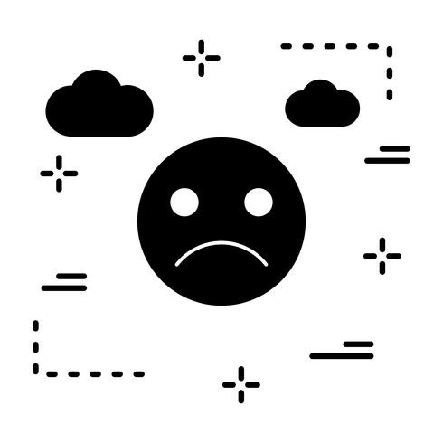 icono de emoji triste vector