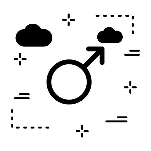 Vector icono de signo masculino