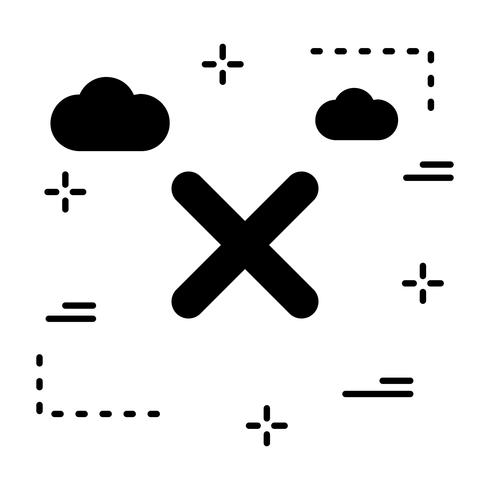Icono de la cruz del vector