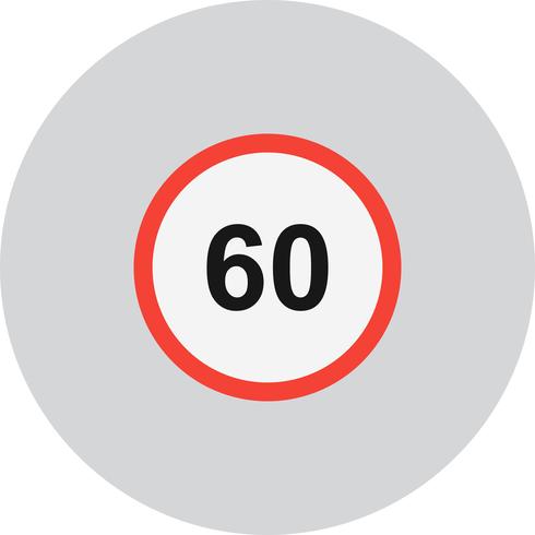  Vector Speed Limit 60 Icon