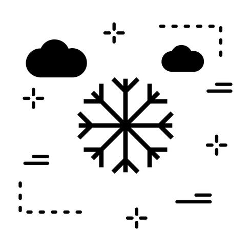 Vector icono de copo de nieve