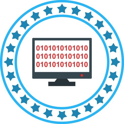 Vector Binary code online Icon