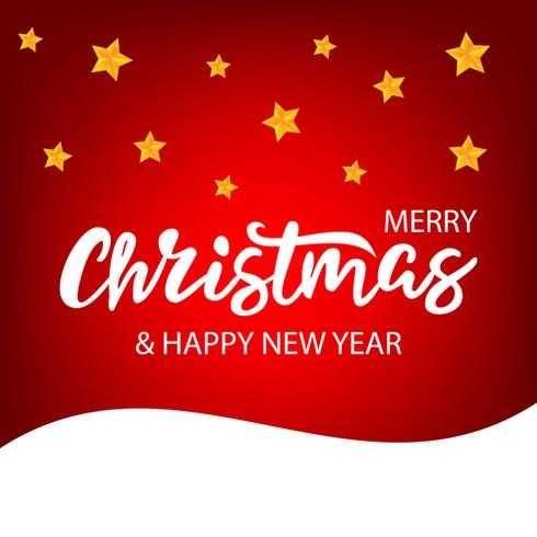 Christmas lettering on bright background vector
