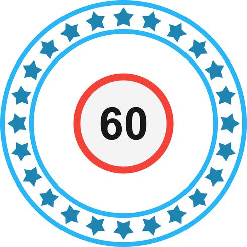 Icono de Vector Speed Limit 60