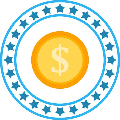 Vector Dollor Coin Icon