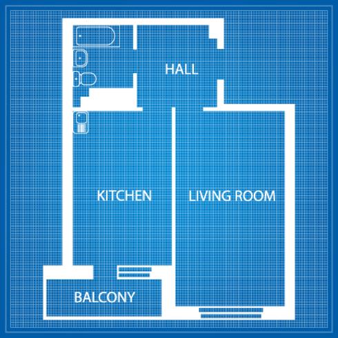 Layout of the apartment vector