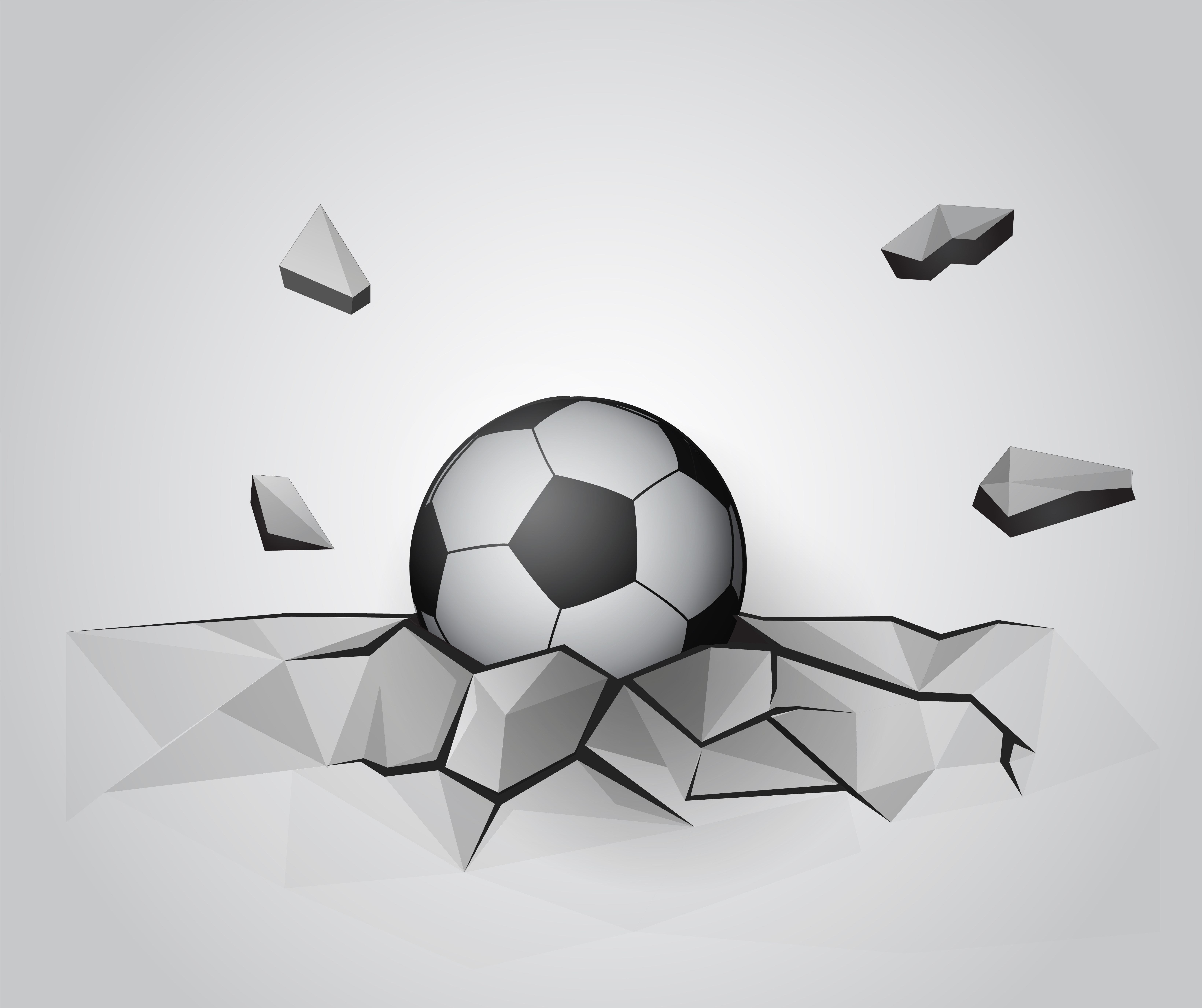 Football on the wall broken. 593549 Vector Art at Vecteezy