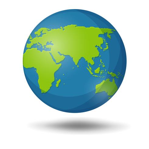 Earth Globe isolated on white Background.Print vector