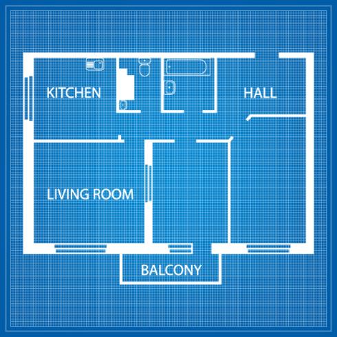 Layout of the apartment vector