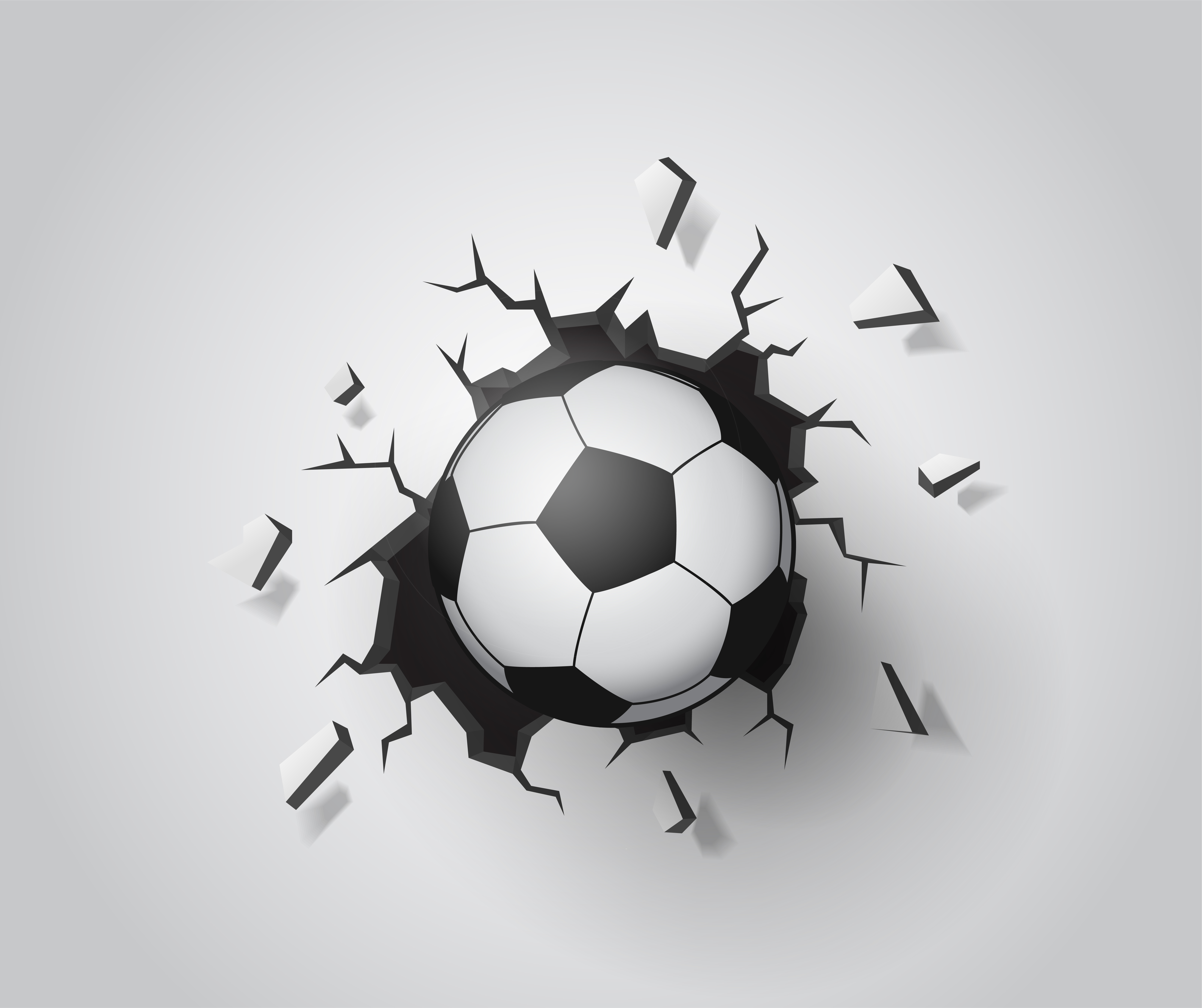 Football on the wall broken. 593723 - Download Free Vectors, Clipart Graphics & Vector Art