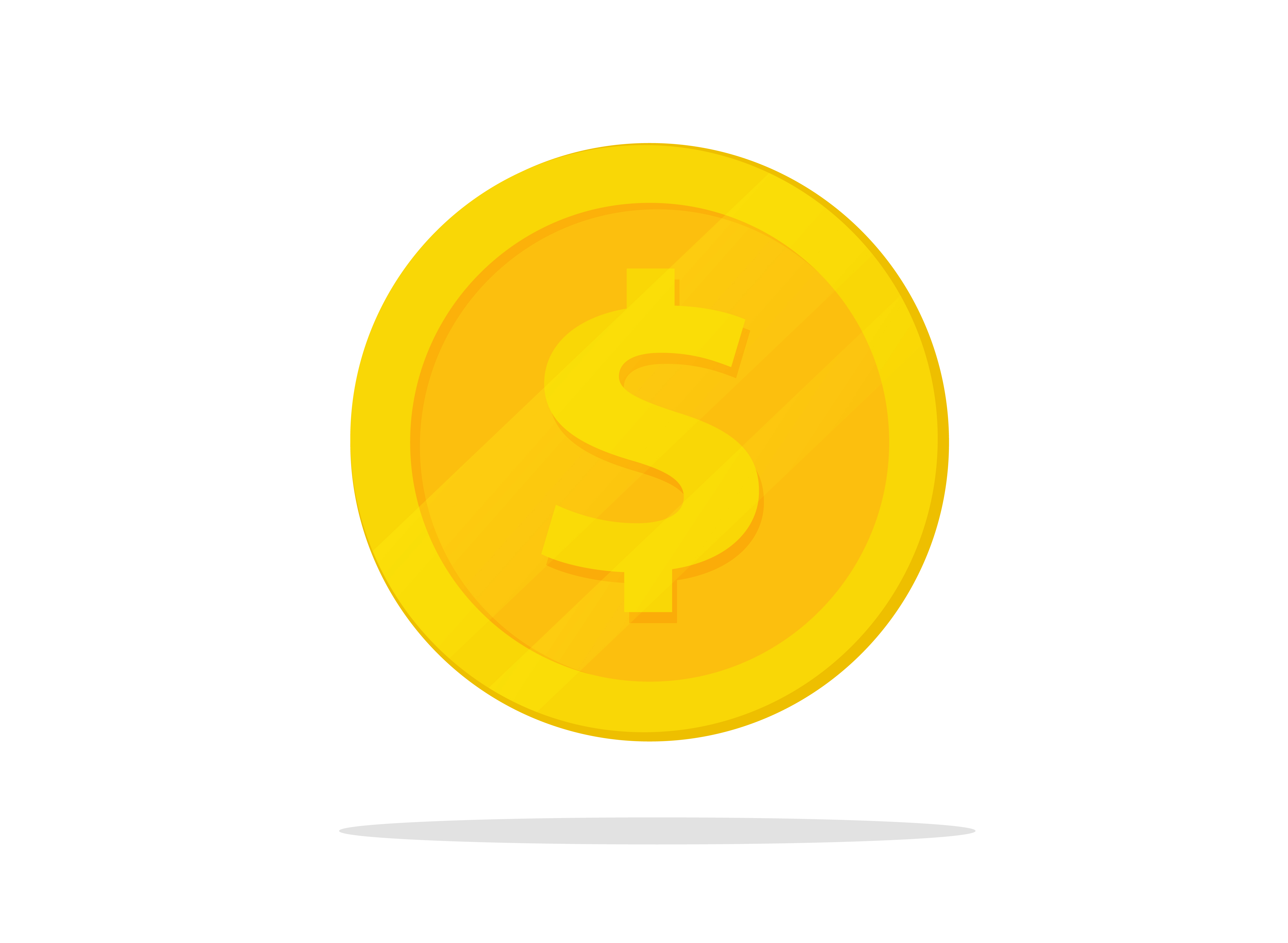 vector gold coin in flat design isolate on white background. 593867