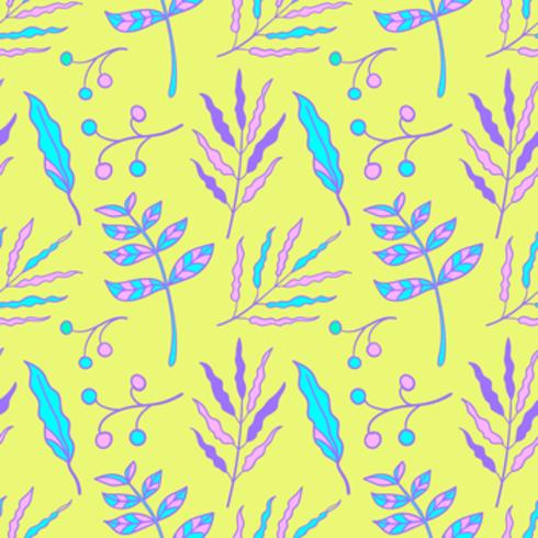 Botanical hand drawn pattern vector