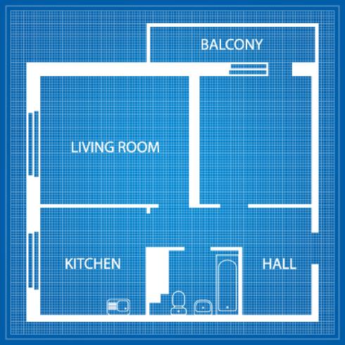 Layout of the apartment vector